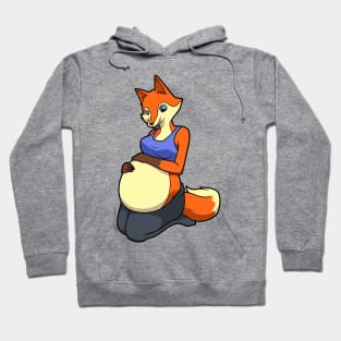 Fox with baby belly - Pregnant Hoodie